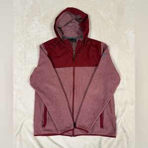 Under Armour Coldgear Men's light and dark Red hooded Performance Jacket, Large